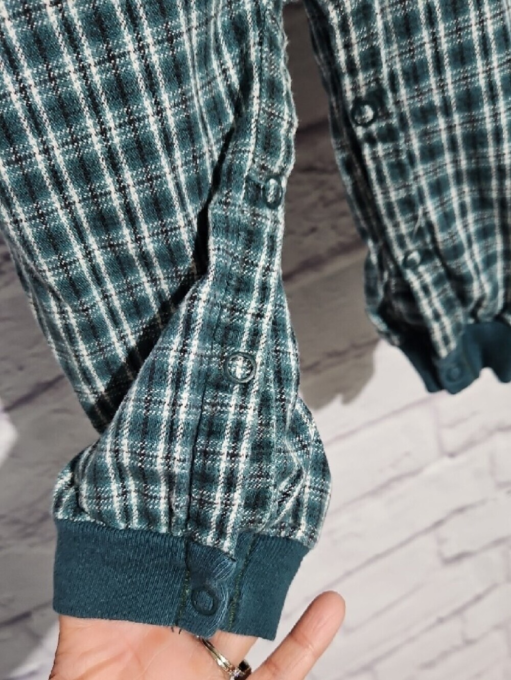 90s Vintage Plaid Woodland Sleeper - Picture 5 of 6